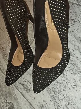 Anne Michelle Gold Studded Heels
